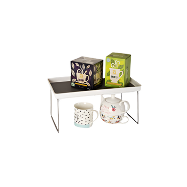 Foldable Kitchen Storage Shelf – Compact Stackable Organiser Rack for Cabinets and Counters